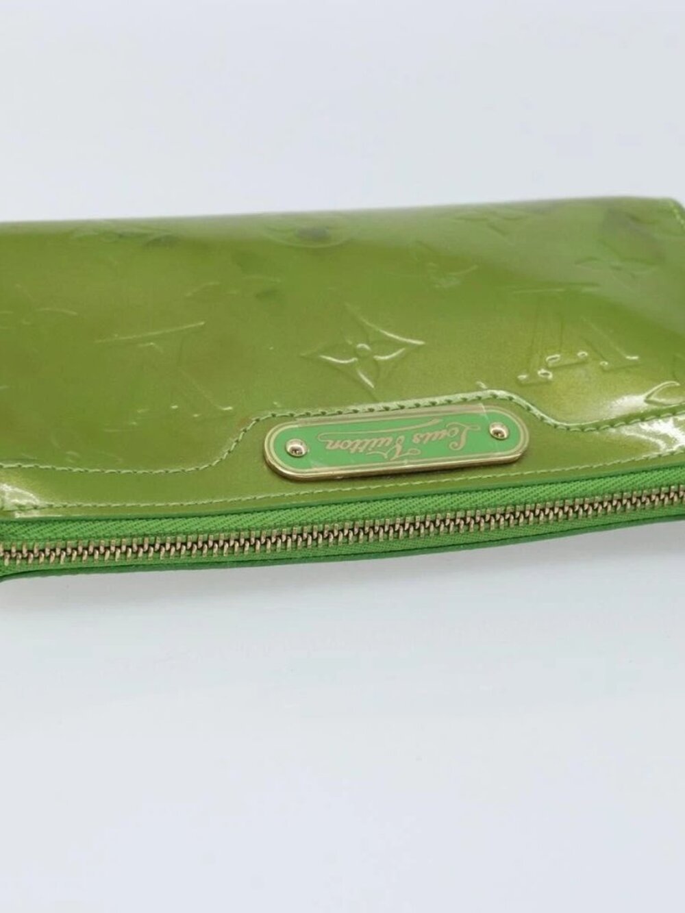 LOUIS VUITTON Monogram Vernis Trousse cosmetics Pouch Green M93649 Auth bs33617 - Picture 6 of 15